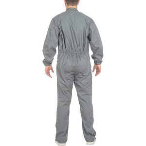 Combinaison de travail unisexe durable CBF Balducci Group grise/rouge multi-poches, 65% polyester 35% coton 200g/m, fabriquée en Albanie - Product Image 3