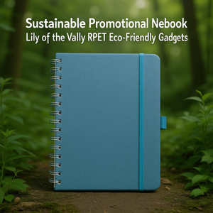 Quaderno Promozionale Sostenibile in RPET con Motivo Mughetto, Gadget Ecologico - Product Image 3