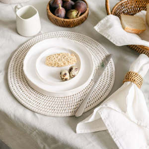 TienPhong Wholesale Handwoven Rattan Round <b>Placemat</b> / Tablemat - Radial Design <b>for</b> Dining <b>Table</b> Decor - Product Image 3