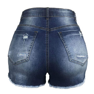 Shorts de Mezclilla para Mujer OEM para Ropa de Calle, el Mejor Material, Nuevos Servicios, Precio Económico, Shorts de Mezclilla para Mujer de Cintura Alta y Color Sólido - Product Image 4
