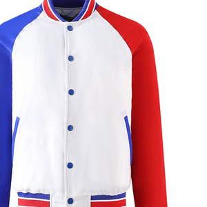 Veste bomber universitaire OES blanche, rouge et bleue, doublée personnalisée, réversible, devant grec, streetwear, imperméable, veste urbaine - Product Image 4