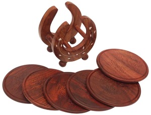 Traditional Low MOQ Top Grade Price Selling Supplier Manufacturer Customized Accept Order <b>Heat</b> Carved Wooden <b>Coaster</b> - Product Image 6