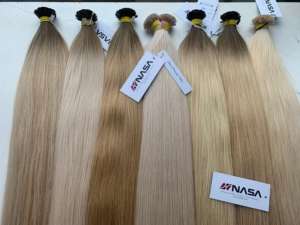 Extensiones de cabello humano liso vietnamita crudo de punta plana de queratina Ombre de lujo Precio de proveedor Todos los colores - Product Image 3