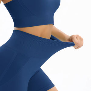 Latest Design High Waist Seamless Yoga Pants <b>Shorts</b> Fitness Sports Wear <b>Lightweight</b> Elasticity Print Design for Workout - Product Image 2