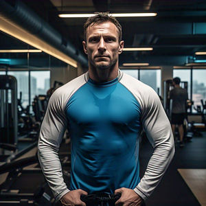 Vêtements de plage d'été pour hommes Chemises de compression Design personnalisé Vêtements de sport Rash Guard Manches courtes Caractéristique respirante - Product Image 2