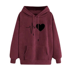 Sudaderas con capucha con diseño de corazón para mujer, jersey de tamaño EE. UU. Reino Unido para mujer, de gran tamaño y sudadera Sudadera con capucha, logotipo personalizado - Product Image 4