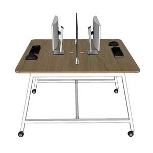 FOS Contemporary Design Mobile Cluster <b>Table</b> 120x120cm Plywood Top with Iron Legs FOS <b>Table</b> System FOS006 - Product Image 5
