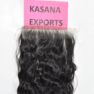 Extensions de cheveux humains naturels noirs, tissage lâche profond, fermeture HD 6*6, double trame machine, cheveux indiens traités pour femmes - Product Image 2