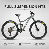 Vélo de montagne à suspension intégrale 27,5/29 pouces en alliage d'aluminium 10 vitesses Frein à disque hydraulique M4100 Axe traversant Trail MTB