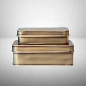 Caja de Almacenamiento Decorativa Rectangular Larga de Latón Pulido Antiguo de WB INC INDIA, para Exhibición en el Hogar, Oficina, Cocina, Almacenamiento Navideño - Product Image 2