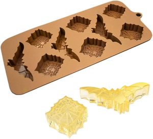 Halloween chauve-souris Silicone chocolat moule <span class=keywords><strong>Vampire</strong></span> <span class=keywords><strong>dents</strong></span> gâteau bonbons glace fabrication crâne os savon bougie moule fête décor cadeaux - Product Image 4