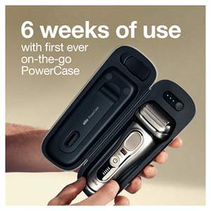 Afeitadora Eléctrica Portátil para Hombre con Función de Afeitado en Seco/Húmedo, Resistente al Agua IPX7, Recortadora de Barba, Plateada, con Estuche de Carga - Product Image 5