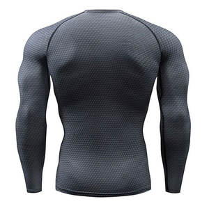 เสื้อแขนยาวระบายอากาศได้ดีผ้าสแปนเด็กซ์/โพลีเอสเตอร์แห้งเร็วเป็นมิตรต่อสิ่งแวดล้อมสำหรับผู้ชาย - Product Image 3