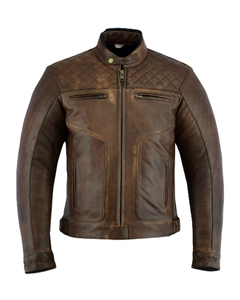 Veste en cuir pour hommes de style motard à manches longues personnalisée nouvel hiver chaud taille adulte veste en cuir pour hommes course automobile - Product Image 1