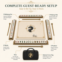 Ensembles de Mahjong Américains Personnalisés pour Hôtels, Vignobles, Restaurants, Événements – Tuiles, Tapis, Supports en Gros, OEM, Vente en Gros
