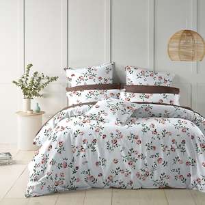 Ensemble de draps de lit ajustés pour hôtel et hôpital, en coton lavé tissé moderne, motifs floraux, ensemble de literie - Product Image 1