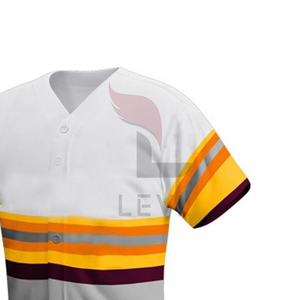 Ensemble de maillots de baseball et de softball personnalisés pour adultes, imprimés numériquement, respirants, antibactériens, en Spandex/Coton – Vente en gros - Product Image 3