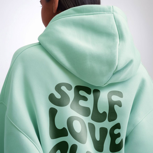 Sudadera con capucha extragrande de algodón de punto con lentejuelas estampadas para mujer, ideal para invierno y otoño, venta al por mayor OEM - Product Image 3