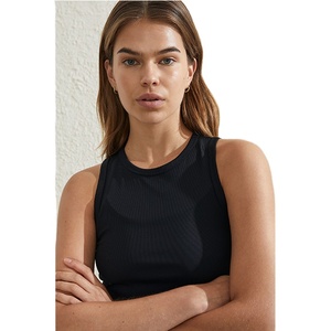 2025 mode Streetwear col rond coupe ajustée vente chaude culture conception extensible léger matériel femmes débardeurs - Product Image 5