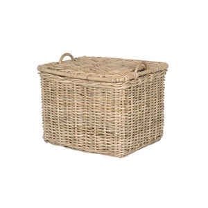 Cesta de ratán con tapa y asa, cesta de almacenamiento hecha a mano, venta al por mayor, ecológica, hecha en Vietnam - Product Image 1