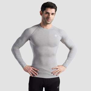 GA 2.0 Compression <b>Long</b> <b>Sleeves</b> for Men Silver Grey <b>Undershirts</b> - Product Image 1