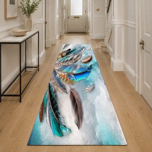 Tapis de salon en chenille antidérapant, motif neutre multicolore imprimé numériquement, lavable en machine, vente en gros - RUGS DEPOT LXDP-0540 - Product Image 5