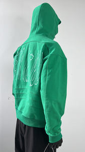 เสื้อฮู้ดดี้ผ้าเฟรนช์เทอร์รี่เนื้อหนาแบบสั่งทำพิเศษ คุณภาพสูง พร้อมซิปแบบเต็มตัว  หน้ากากสองชั้นในตัว สำหรับผู้ชาย - Product Image 3