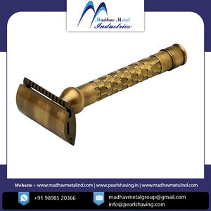 Maquinilla de afeitar de seguridad con hoja de metal ajustable de doble filo de proveedor indio disponible al precio más bajo - Product Image 2