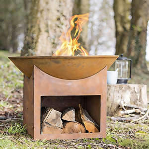 Brasero de Acero Corten de Alta Resistencia, Moderno y de Primera Calidad, Parrilla para Exteriores, para Jardín y Patio Trasero, para Calefacción y Cocina - Product Image 2