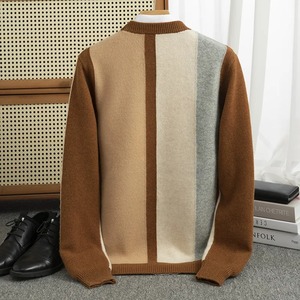 Pulls pour hommes Pull col rond en laine chaud et respirant-Pull en tricot 3XL personnalisable pour hommes - Product Image 2