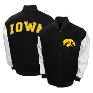 Corps en laine de veste Varsity Letterman personnalisable de haute qualité avec manches en cuir véritable - Product Image 5