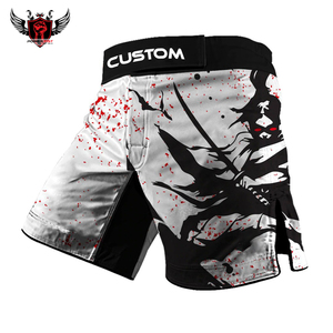 Vente en gros Polyester MMA Shorts Respirant Léger Séchage Rapide Nouvelle Plaine Boxe Gym Formation Prix Bas Logo Personnalisé Imprimé - Product Image 6