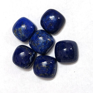 Lapis lazuli naturel 10x10mm coussin cabochon 5.98 ct bonne qualité bijoux en pierres précieuses en vrac de l'Afghanistan lapis dos plat cabine - Product Image 5