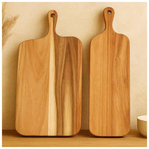 Tabla de Cortar de Madera Rectangular con Asa, Tabla de Cocina con Acabado Natural, Apta para Lavavajillas, Resistente al Moho, con Patas Antideslizantes - Product Image 4