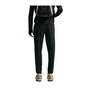 Pantalon de jogging sportif noir pour homme, durable, taille élastique avec cordon de serrage, poignets côtelés, poches latérales, en coton et polyester respirant - Product Image 3