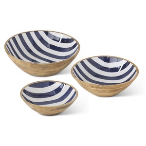 Precio al por mayor, calidad superior, cuenco de madera maciza para servir, cuenco de madera hecho a mano para el hogar, restaurantes y hoteles usados. - Product Image 6