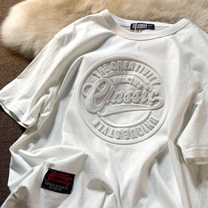 Camiseta Extra Grande de Algodón 100% de Alta Calidad con Diseño Nuevo, Logotipo Estampado Personalizado y Tejido de Punto para Hombre y Mujer - Product Image 4