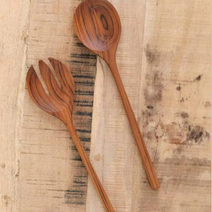 ชุดเสิร์ฟไม้สัก ชุดช้อนไม้กระถิน - Product Image 1