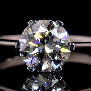 Bague en diamant de laboratoire Radiant Glow Serti de griffes coupe ronde Or blanc 14K VVS2 Clarté 3.00 Carat Certifié IGI - Product Image 3