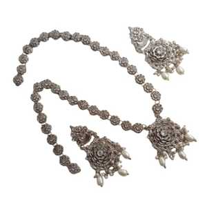 Derniers modèles de bijoux de mariée indiens faits à la main pour femmes plaqué or zircon vêtements de fiançailles et de mariage - Product Image 1