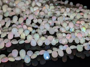 AAA+ White Ethiopian Natural Opal Brilliant Cut Faceted Bead High Quality <b>Fire</b> Opal Personalized Jewelry Loose Third Party - Product Image 2