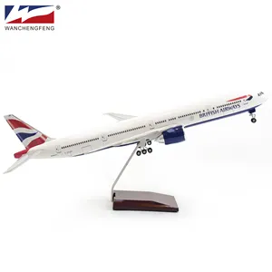 LED Version British Airways B777 1: 160 48cm Resin Airplane Model Plane Model