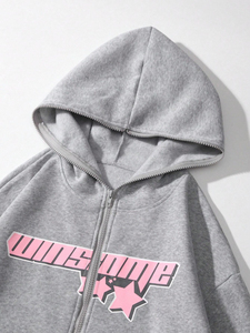 Sudaderas con Capucha Extra Grandes de Invierno con Cierre de Cremallera y Estampado Personalizado, 100% Algodón Grueso - Servicio OEM - Product Image 4