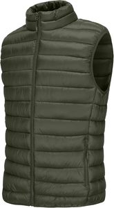 Gilet d'hiver matelassé en toile pour homme, style tendance 2025, fermeture éclair sur le devant, imperméable, respirant, léger, décontracté - Product Image 3