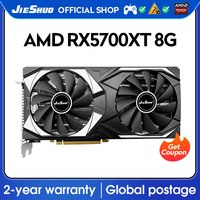 Tarjeta Gráfica JIESHUO RX 5700XT 8GB GDDR6 para Gaming, Laptops, Computadoras de Escritorio, PC, Tarjeta de Video RX 5700 XT VGA, comparable a 3060 Rtx Gtx 1080