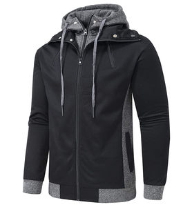 High Quality Zip Up Hoodie For <b>Men</b> Custom Vintage Style <b>Fleece</b> Sweatshirt With Full Zipper Adjustable <b>Hood</b> Basic Cotton Blended - Product Image 2