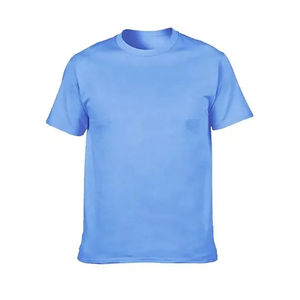 T-shirt personnalisé lourd, t-shirts grande taille, t-shirts pour hommes, 100% coton, t-shirt uni à col montant, t-shirt surdimensionné pour hommes - Product Image 2