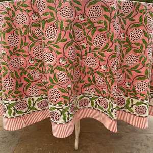 Bloc imprimé nappe ronde à la main indien Floral coton couverture taille personnalisée pour mariage décor à la maison 100% coton - Product Image 2