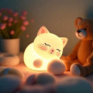 Night <b>Light</b> <b>Sleep</b> Cat Mia White-Baby & Kids Decor - Product Image 3