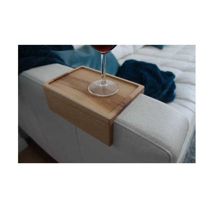 Standard quality pure wooden caddy for sofa / couch cup holder made of premium quality wood sofa caddy from Jamsons